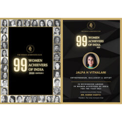 99 Women Achievers Award India 2020_Certificate 1
